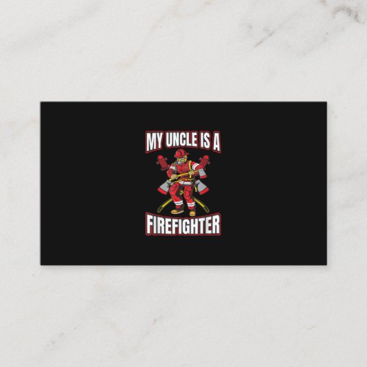 Mijn oom is brandweerman visitekaartje (Voorkant)