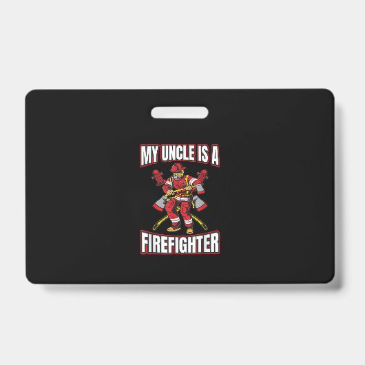 Mijn Oom Is Een Brandweerman Badge (Voorzijde)