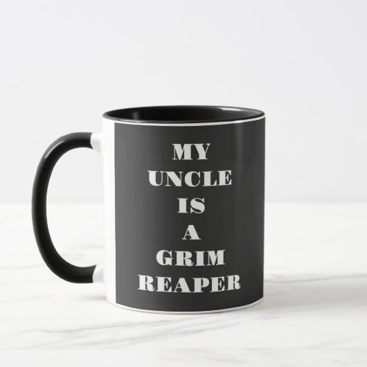 Mijn Oom Is Een Grim Reaper Mok (Links)