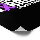 Mijn oom is een krijger Paarse lint Epilepsie Awar Poster (Hoek)