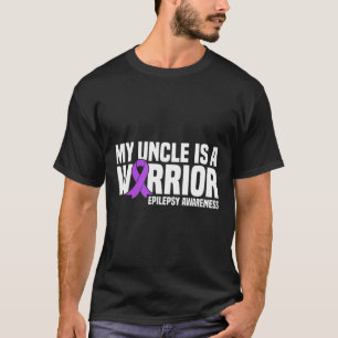 Mijn oom is een krijger Paarse lint Epilepsie Awar T-shirt