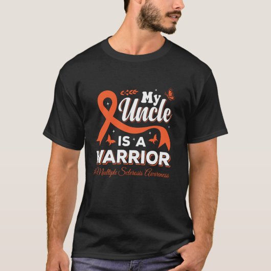 Mijn oom is een krijger steun multiple sclerose A T-shirt (Voorkant)