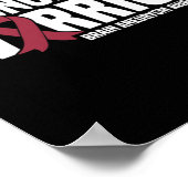 Mijn oom is een Warrior Brain Aneurysm Awareness Poster (Hoek)