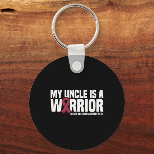 Mijn oom is een Warrior Brain Aneurysm Awareness Sleutelhanger (Voorkant)