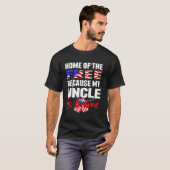 Mijn oom is het thuis van het Free Proud Army Nice T-shirt (Voorkant volledig)