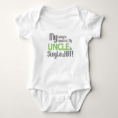 Mijn oom is Single en Hot Baby Jersey Bodysuit (Voorkant)