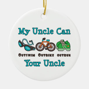 Mijn oom Outswm Outbike Outrun Triathlon Ornament