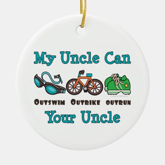 Mijn oom Outswm Outbike Outrun Triathlon Ornament (Voorkant)