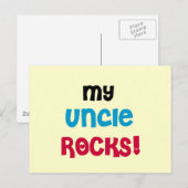 Mijn oom Rocks T-shirts en cadeaus Briefkaart (Voorkant / Achterkant)