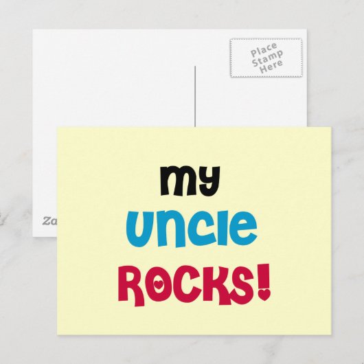 Mijn oom Rocks T-shirts en cadeaus Briefkaart (Voorkant / Achterkant)