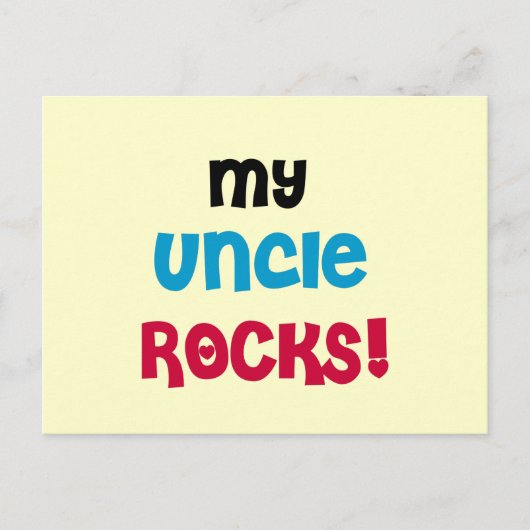 Mijn oom Rocks T-shirts en cadeaus Briefkaart (Voorkant)