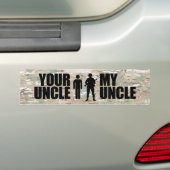 Mijn oom zit in het leger bumpersticker (Op auto)