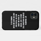 Mijn opa begon vijf mijl te lopen.| sarcastisch. Case-Mate iPhone case (Achterkant (horizontaal))