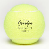 Mijn opa heeft een hart van goud tennisballen (Voorkant)