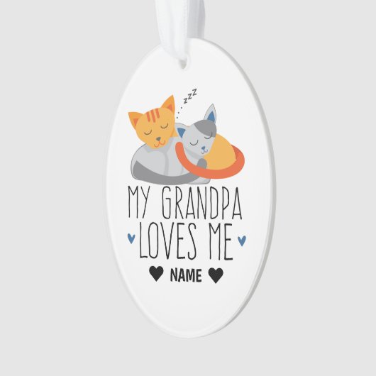 Mijn opa houdt van mij ornament (voorkant)