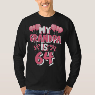 Mijn opa is 64 jaar oude Grampa 64 jaar geboorteda T-shirt