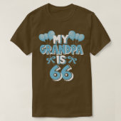 Mijn opa is 66 jaar oude opa 66e verjaardag t-shirt (Design voorkant)