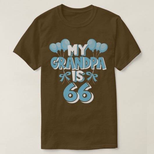 Mijn opa is 66 jaar oude opa 66e verjaardag t-shirt (Design voorkant)
