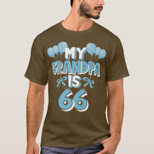 Mijn opa is 66 jaar oude opa 66e verjaardag t-shirt