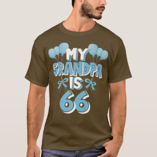 Mijn opa is 66 jaar oude opa 66e verjaardag t-shirt
