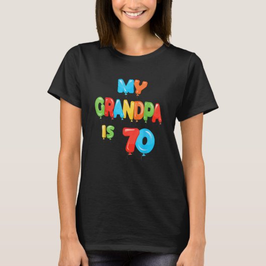 Mijn opa is 70 jaar oude Grampa 70e verjaardag ID T-shirt (Voorkant)