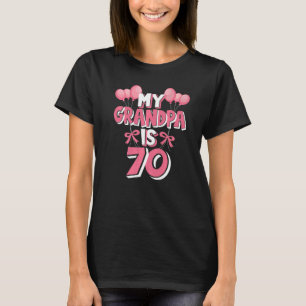 Mijn opa is 70 jaar oude Grampa 70e verjaardag T-shirt