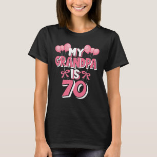 Mijn opa is 70 jaar oude Grampa 70e verjaardag T-shirt