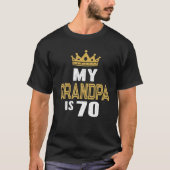 Mijn opa is 70 jaar oude Gramps 70e verjaardag ID T-shirt (Voorkant)
