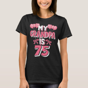 Mijn opa is 75 jaar oud Grampa 75e verjaardag T-shirt