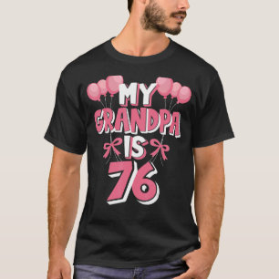 Mijn opa is 76 jaar oude Grampa 76e verjaardag T-shirt