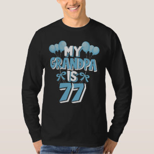 Mijn opa is 77 jaar oude opa 77e verjaardag t-shirt