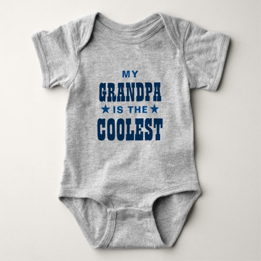 Mijn opa is de coolste opa Baby Bodysuit (Voorkant)