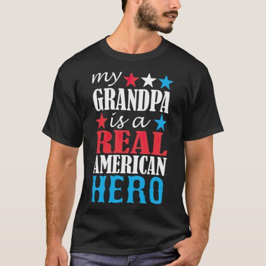 Mijn opa is een echte Amerikaanse mode T-shirt (Voorkant)