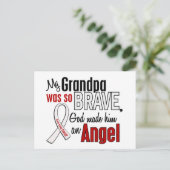 Mijn opa is een engel longkanker briefkaart (Staand voorkant)