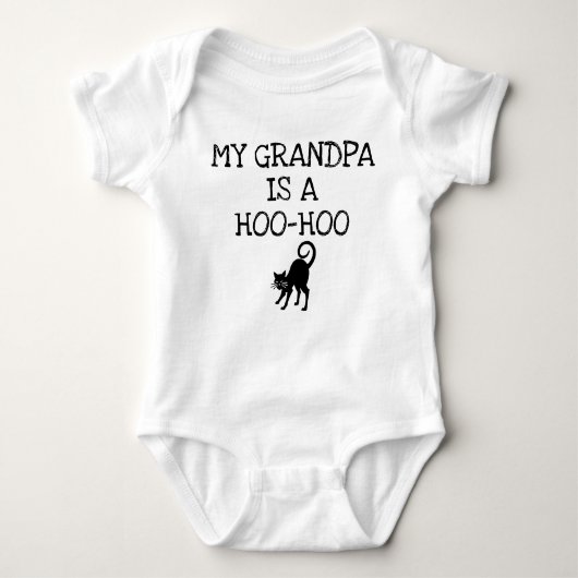 "Mijn opa is een Hoo-Hoo" Baby Bodysuit (Voorkant)