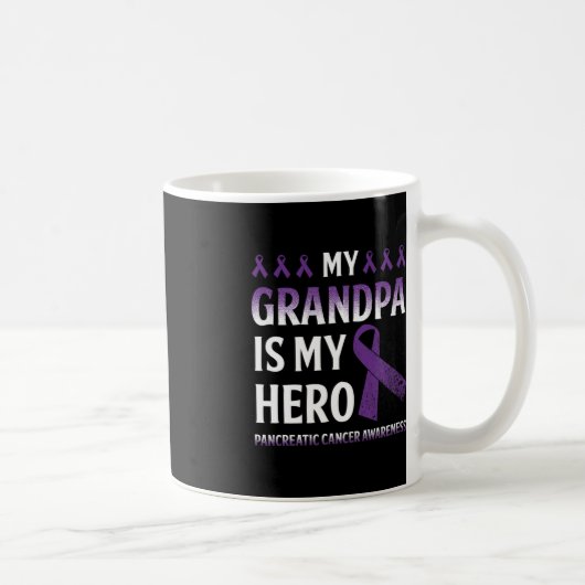 Mijn opa is mijn held alvleesklier kanker koffiemok (Rechts)