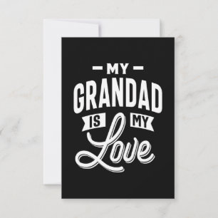 Mijn opa is mijn T-shirt voor de liefde Gift RSVP Kaartje