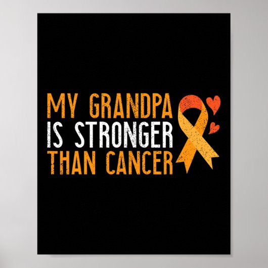 Mijn opa is sterker dan kanker leukemie was poster (Voorkant)