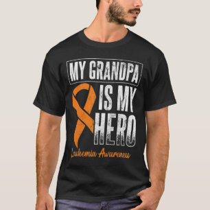 Mijn opa Mijn held Leukemie Kanker Leukemie Awaren T-shirt