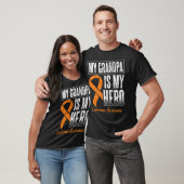 Mijn opa Mijn held Leukemie Kanker Leukemie Awaren T-shirt (Unisex)