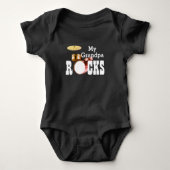 "Mijn opa Rocks" met Drum Set Baby Bodysuit! Romper (Voorkant)