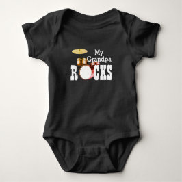 "Mijn opa Rocks" met Drum Set Baby Bodysuit! Romper