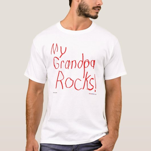 Mijn opa Rocks. T-shirt (Voorkant)