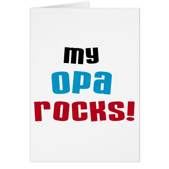 Mijn Opa Rocks T-shirts en cadeaus (Voorkant)