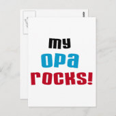 Mijn Opa Rocks T-shirts en geschenken Briefkaart (Voorkant / Achterkant)