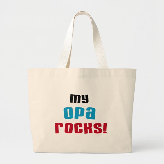 Mijn Opa Rocks T-shirts en geschenken Grote Tote Bag (Voorkant)