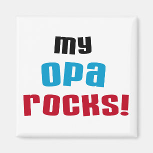 Mijn Opa Rocks T-shirts en geschenken Magneet