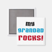 Mijn opa Rocks T-shirts en geschenken Magneet (Voorkant / Achterkant)