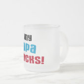 Mijn Opa Rocks T-shirts en geschenken Matglas Koffiemok (Voorkant rechts)