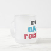 Mijn Opa Rocks T-shirts en geschenken Matglas Koffiemok (Voorkant links)